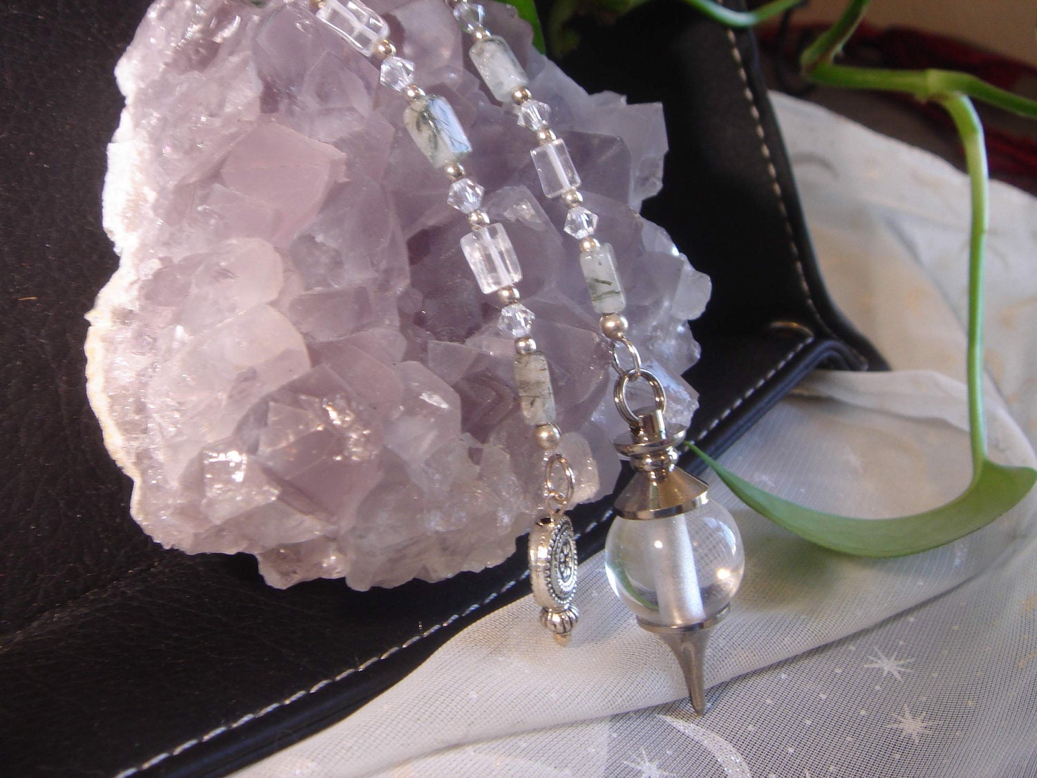 Healing/Divination Pendulum in Quartz by Ravenbirch on Etsy