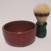 Man's Shaving Bowl Rust Red Handmade Pottery - Comfort Shave - Ridges for Good Soap Lather