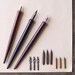 Vintage Fountain Dip Pens with Nibs - Liquid Ink Writing, Calligraphy, Wooden Drawing Pens, Dozen Nibs