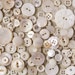 Weathered Whites - Lot of over 100 Shabby Vintage Shell Buttons