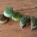 Vintage Flower Frog Collection - Chippy Green Metal Flower Holders, Lot of 4