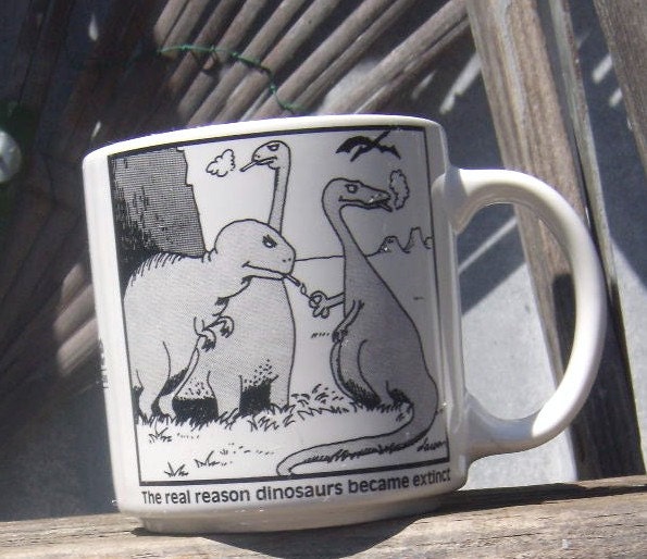 1982 Dinosaur Mug The Far Side By Gary Larson Nice Coffee