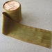 Vintage Rayon Ribbon, Wide French Ribbon, Green Millinery Ribbon on Original Spool