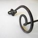 Antique Metal Towel Rod 1930s Kitchen Bathroom Decor Rustic Curved Metal Towel Rack