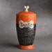 Dog Treat Jar Ready To Ship "Treats" Orange and Clear Black Dog Treat Jar by Symmetrical Pottery