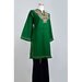 RESERVED / 1960s Embroidered Wool Tunic Coat / 60s Green Wool Pullover with Folk Art Floral Embroidery / SALE