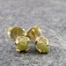 14K Gold Raw Diamond Earrings