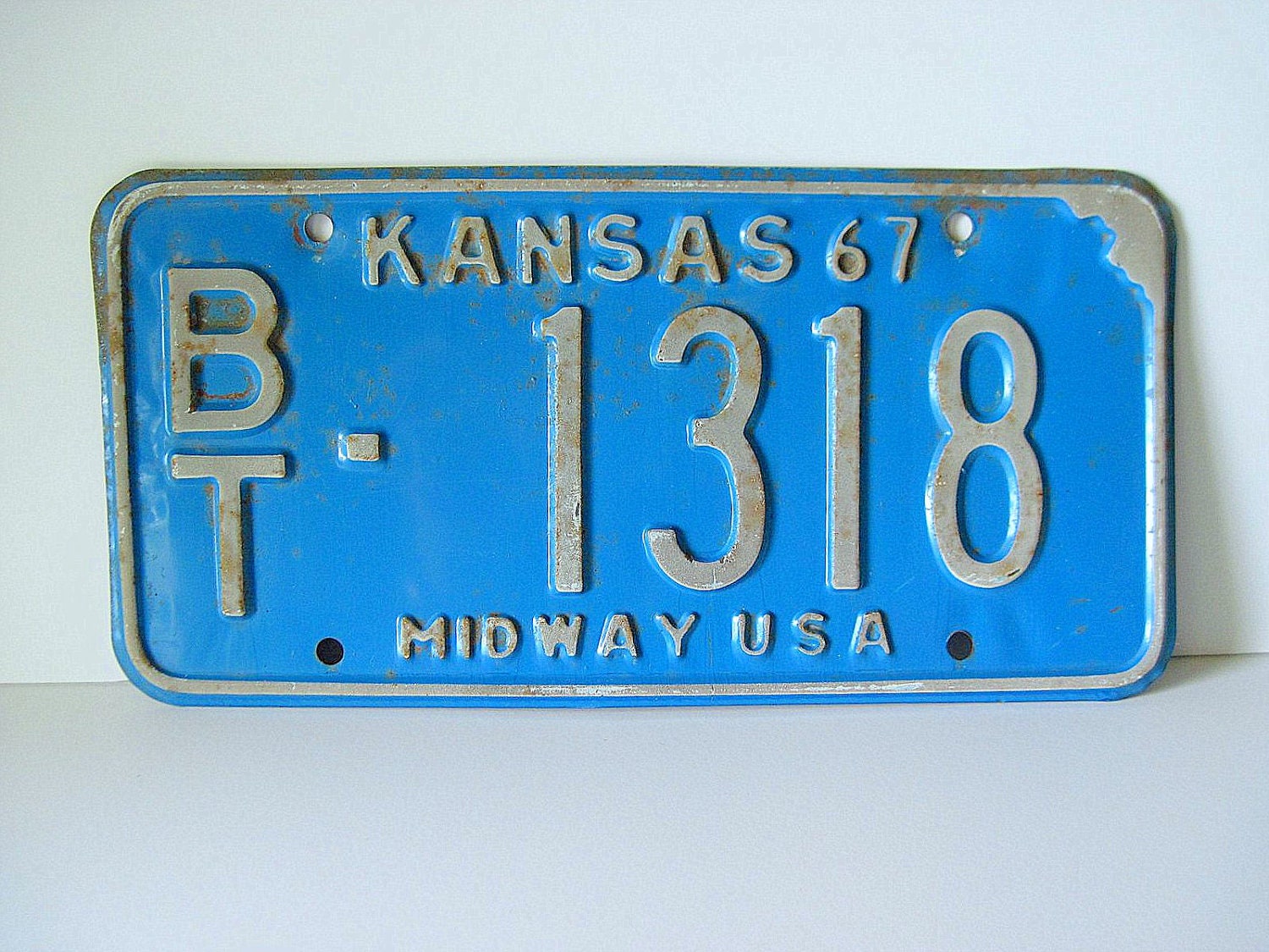 Kansas License Plate Vintage Kansas Plate 1967 Retro Car Tags