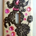 Upcycled Vintage Wallpaper Poodle Switchplate (015)