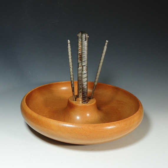 Wood Nut Bowl with Nutcracker and Picks / Modern by BroadleyStreet