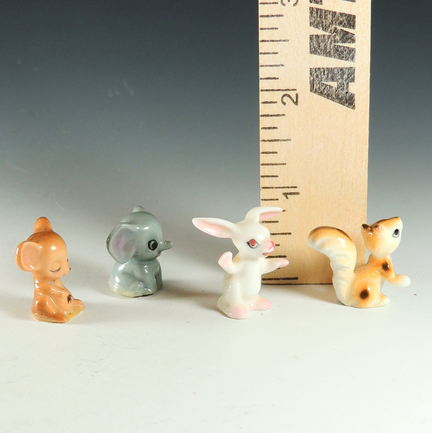 Miniature Animal Figurines / Mini Bear / Mini Elephant / Mini
