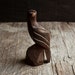 Vintage Wooden Vulture Bird Figurine