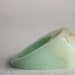 mint size 5 eco resin faceted ring with goldleaf