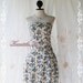 Jazzie - Strapless Sundress Blooming Floral Print Matching Sash Cutie Lovely Gorgeous Summer Dress Plus Size L-XL