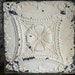 Genuine Antique Ceiling Tile -- 24" x 24" -- Tan Colored Paint -- Pretty Ebossed Design