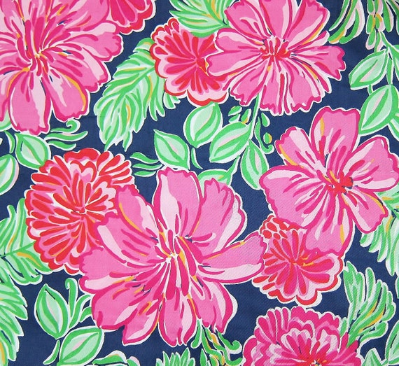 Authentic New Lilly Pulitzer Fabric 2011 Resort Bright Navy