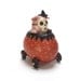 Piggy Hijinks - Folk Art OOAK Piglet in Halloween car skeleton mask