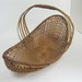 Vintage Wicker Woven Garden Basket for Wedding Flowers, Gathering of Garden Flowers & Vegetables or Creative Home Decor Old Victorian Style