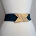 Dark Green & Gold Tone Belt