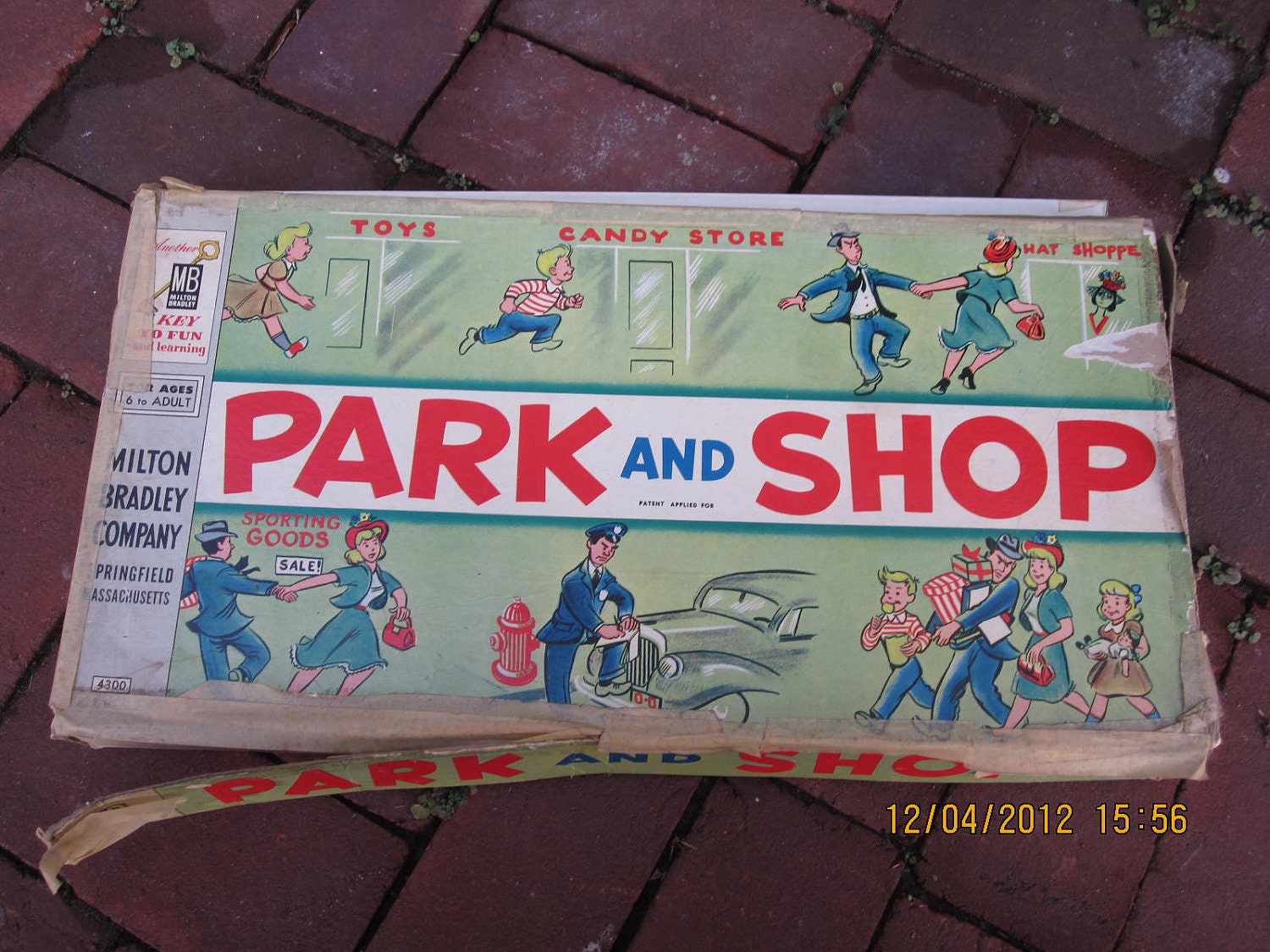 Vintage Park and Shop Board Game Milton Bradley 1950s