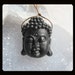 Carved Obsidian Buddha Pendant Bead,31x25x13mm,12.48g