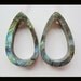 Labradorite Teardrop Earring Beads,30x50x10mm,26g