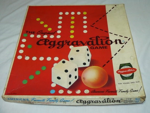 Rare square aggravation board game co5 vintage 1962 by spacemage