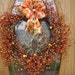 Autumn Berry Wreath For Fall Decoration Silk BerriesWith A Ribbon Or Without Now On Sale