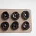 dark ceramic buttons, rustic, distressed metallic finish, set of six irregular oval petite pottery buttons by karoArt, made in Ireland