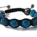 Blue Shamballa Bracelet/ Disco Ball Bracelet/ Crystal/ Ready to ship