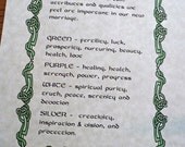 Items similar to Celtic CUSTOM HANDFASTING CERTIFICATE DeSCRIPTION of ...