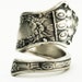 Owl Ring Spoon Ring Masonic Order Of Owls Ring in Sterling Silver, Made in Your Size (2503)