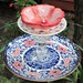 Garden Totem Centerpiece Dessert Pedestal Flowering Hibiscus - As Featured In Valley Homes & Style Magazine