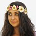 Flower Crown - Butter Yellow and Pink Floral Head Wreath. Autumn Weddings, Flower Girl, Bohemian Weddings, September