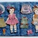 Fabric Paper Dolls Red Head and Blonde Girls