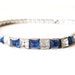 Art Deco Blue and Clear Princess Cut Choker Necklace
