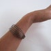 Modernist Mexican Sterling Cuff Bracelet Stylish Vintage nice patina