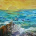Original Landscape Painting - Painting Seascape Lake Painting - Sunset Painting