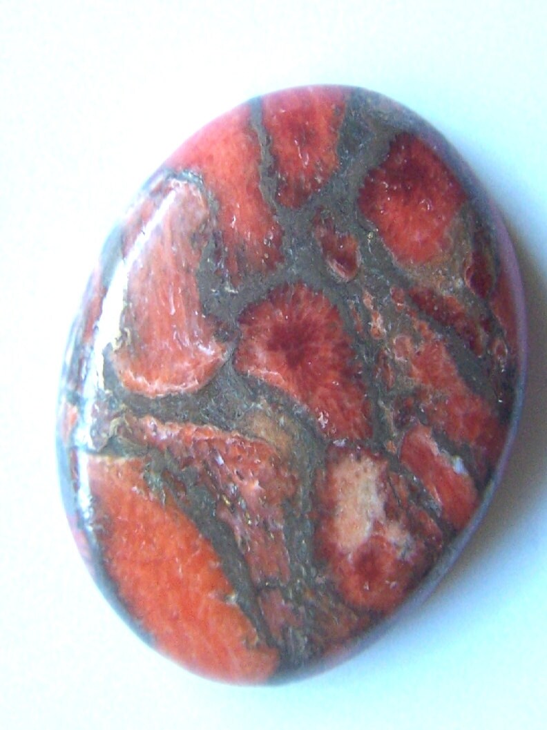 Mohave Apricot Turquoise Gemstone Cabochon 6063