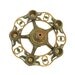 Vintage Gold and Green Patina Ornate 5-light Chandelier