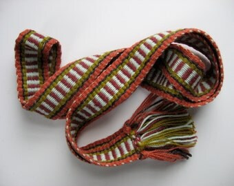 hand-woven wool inkle belt/banjo strap