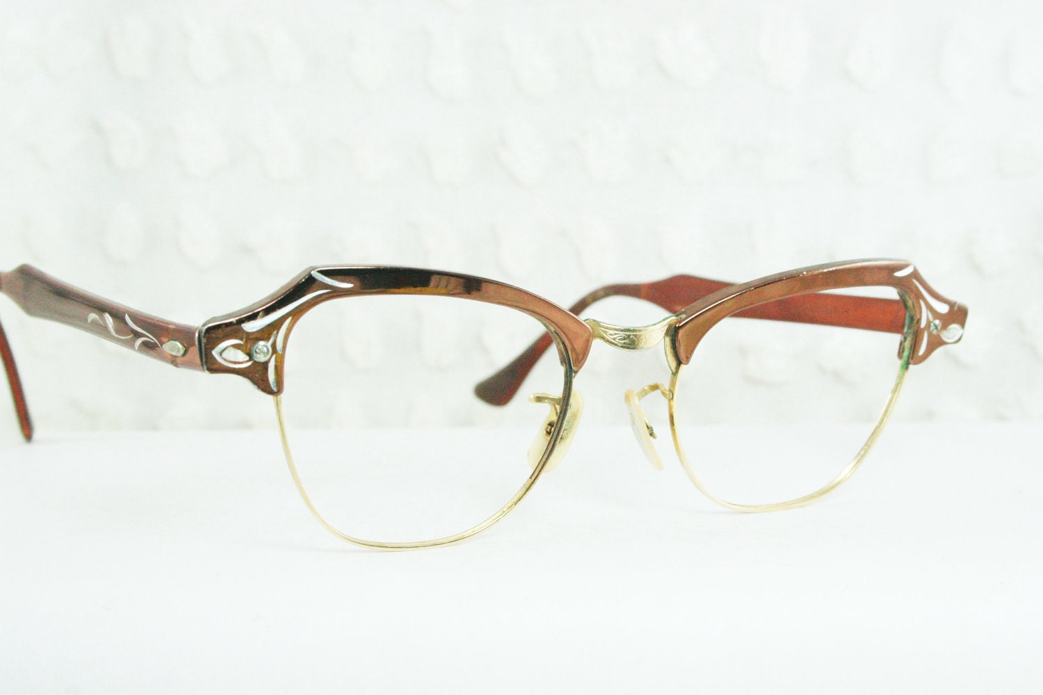 Vintage 50s Cat Eye Glasses 1950's Browline by THAYEReyewear