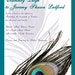 Custom Listing for cled102012 - Purple and Teal Peacock Feather Invitation