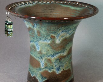 Ceramic Earring Holder - Brown/Green/Blue