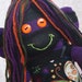 Halloween Purple and Black Striped Sock Monkey Girl