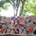 Primitive WAGON WHEEL VARIATION Antique Vintage Quilt - Colorful