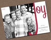 Printable Christmas card, photo christmas cards. Customizable, pick your colors, Costco size available DIY red pink blue black and white Il_170x135