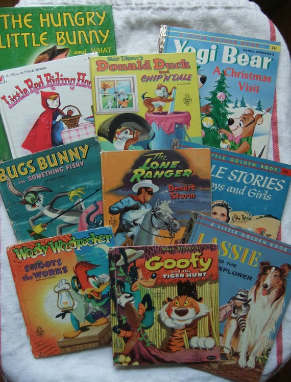 SALE vintage children's books 1950s 1960s Yogi Bear by SosemanKnox