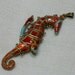 Articulated Seahorse Pendant: Very Rare Chinese Export, c1920s, Silver Enamel