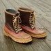 Frost King duck boots rain hunting shoes insulated brown tan red stripe mens size 12